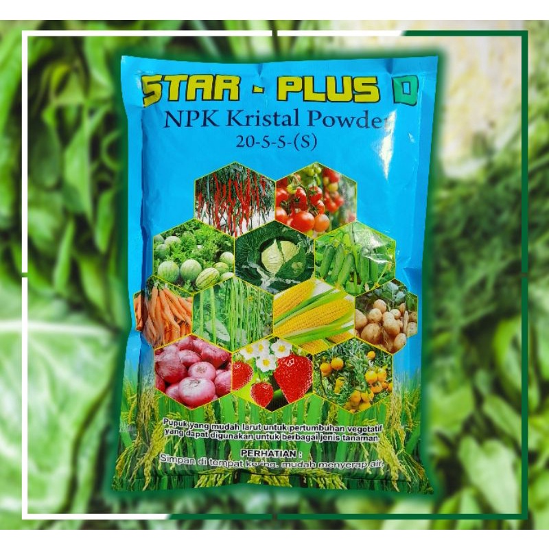 PUPUK NPK DAUN KRISTAL POWDER 20-5-5(S) STAR PLUS DAUN / NPK DAUN / NPK KRISTAL POWDER DAUN / 100% L