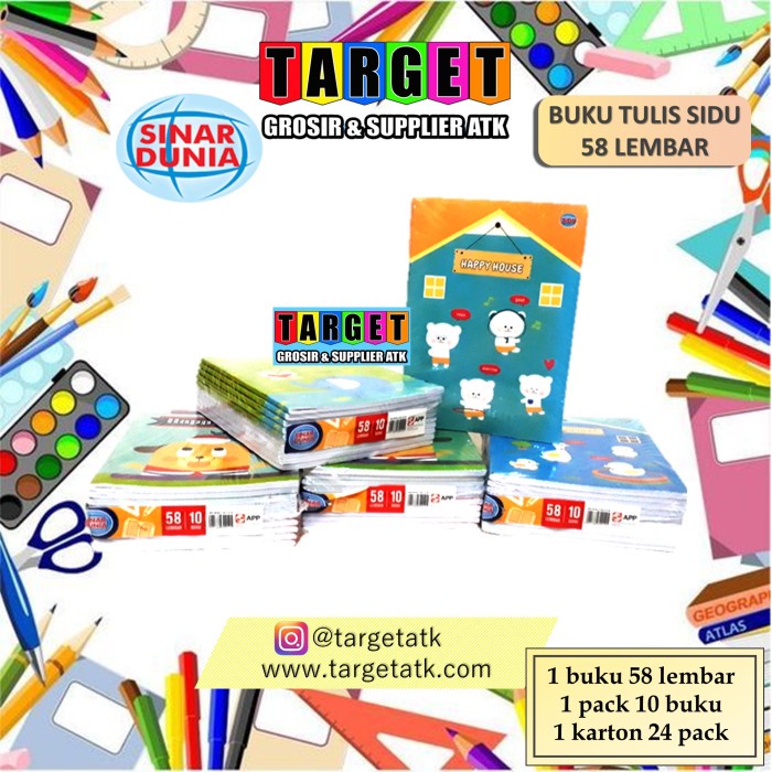 

Bts Buku Tulis Sinar Dunia 58 Lembar / Sidu 58 (10 Buku)