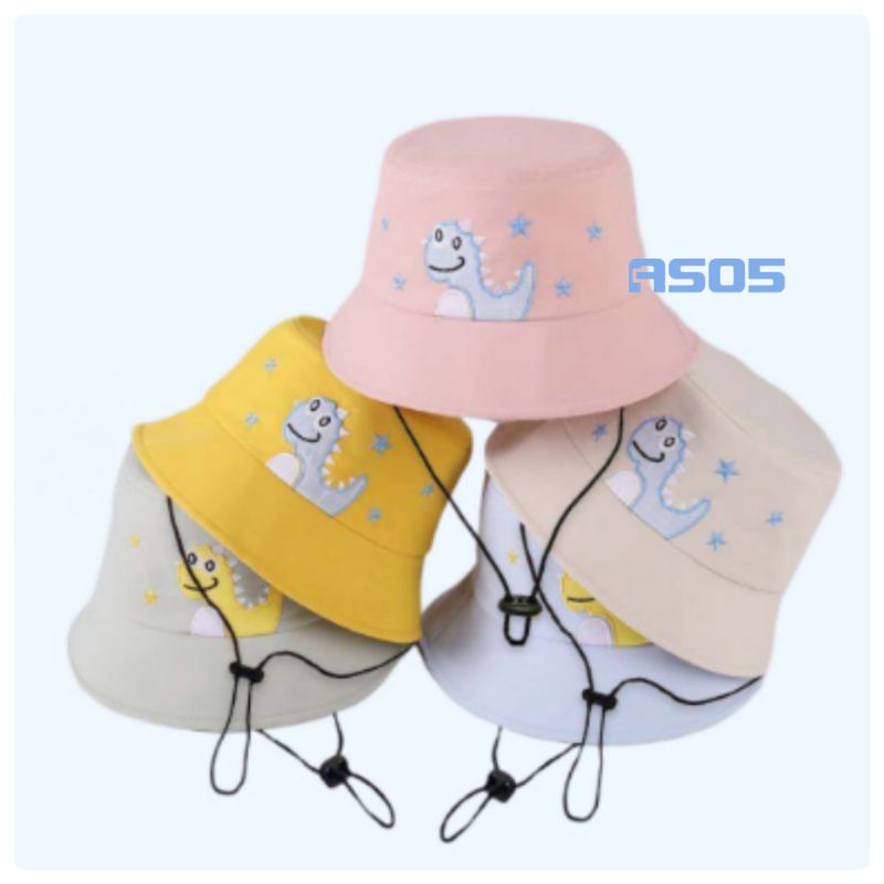 TOPI TALI BUCKET DINO ANAK BINTANG/TOPI ANAK DINO LAKI-LAKI PEREMPUAN