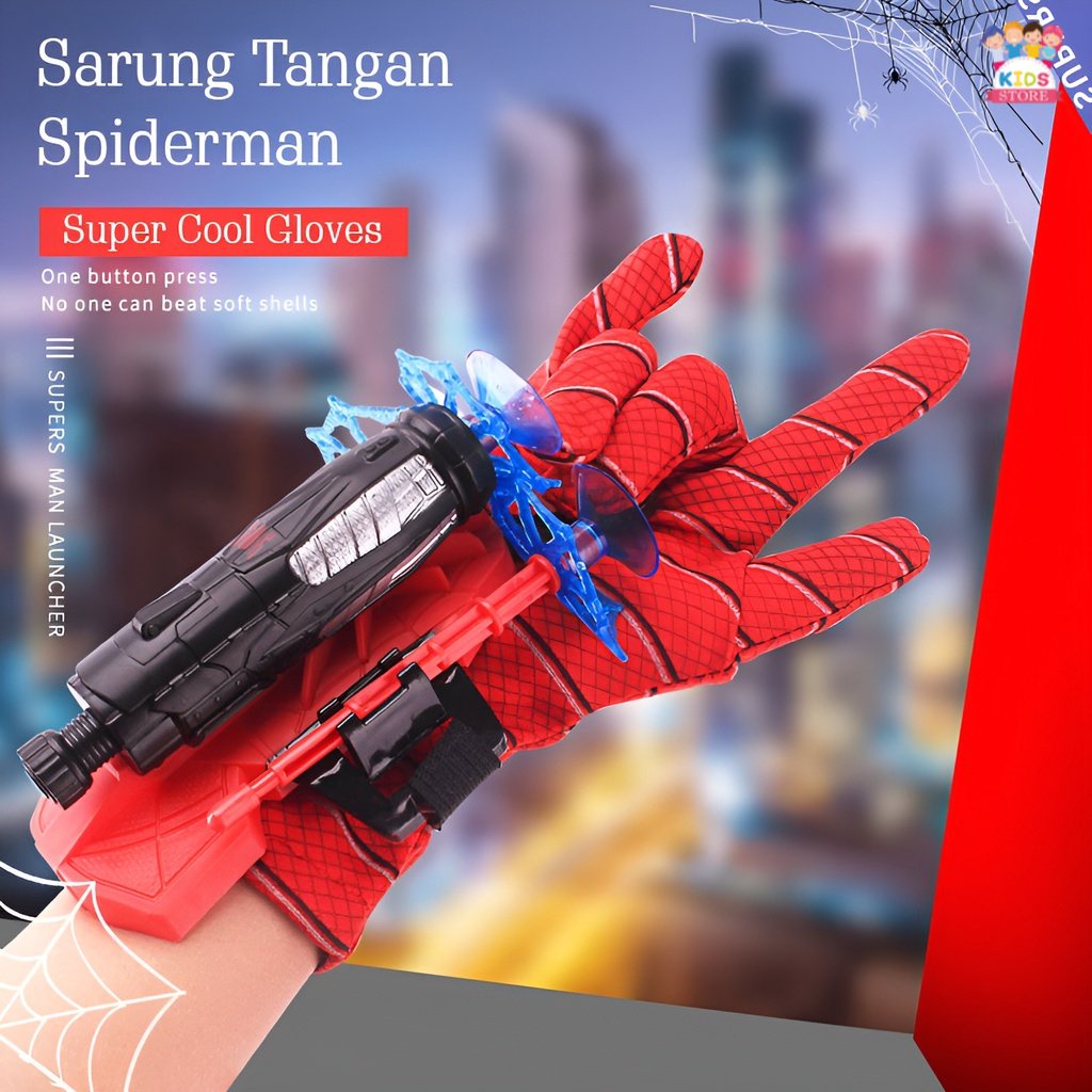 Mainan Super Hero Anak Anak | Sarung Tangan Spiderman | Mainan Tembak Tembakan Peluru | Kado Ulang Tahun Anak Laki Laki