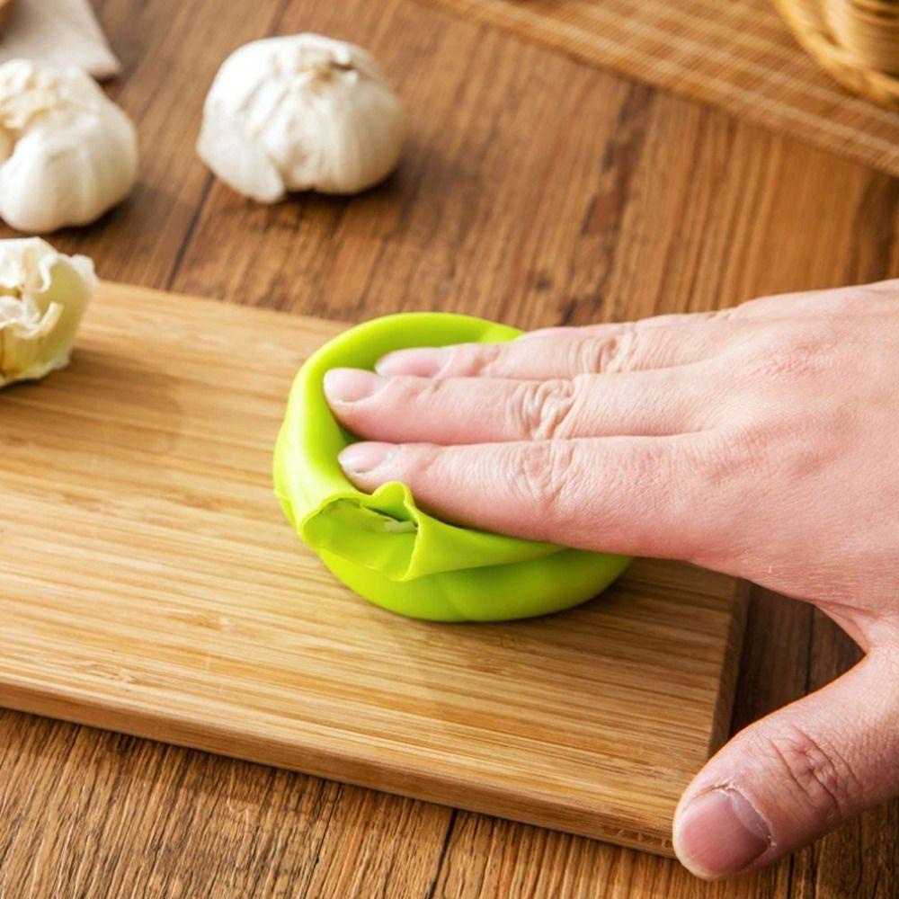 Solighter 2Pcs Garlic Peeler Hot Sale Alat Sayur Tabung Kupas Hijau