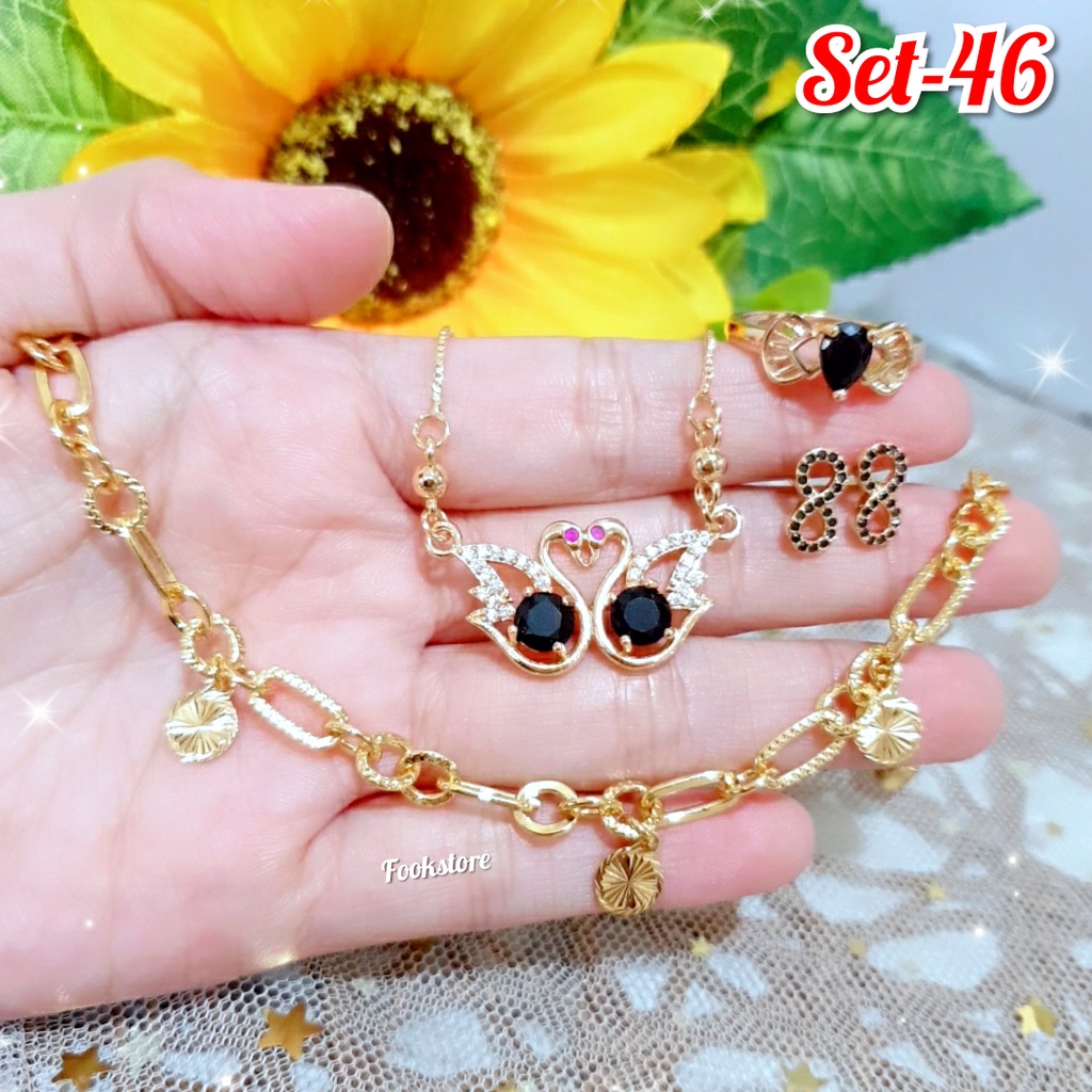 COD TERBARU PERHIASAN SET XUPING ISI 4PCS/ANTI ALERGI