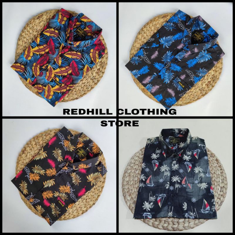 NEW KEMEJA SURFING PRIA MOTIF BUNGA PANTAI PRINTING COWOK PRIA LAKI LAKI LENGAN PENDEK DISTRO