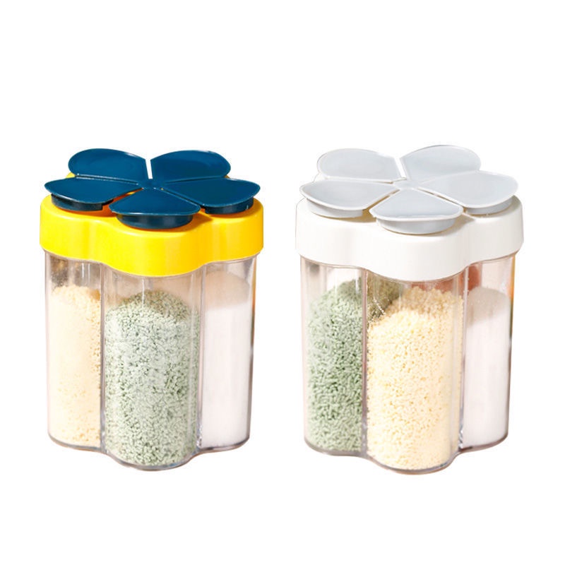 [EIKE] WADAH TEMPAT DAPUR 5 IN 1 / RAK BUMBU DAPUR 5 SEKAT / PENYIMPANAN BUMBU SEASONING JAR / WADAH BUMBU DAPUR MINIMALIS