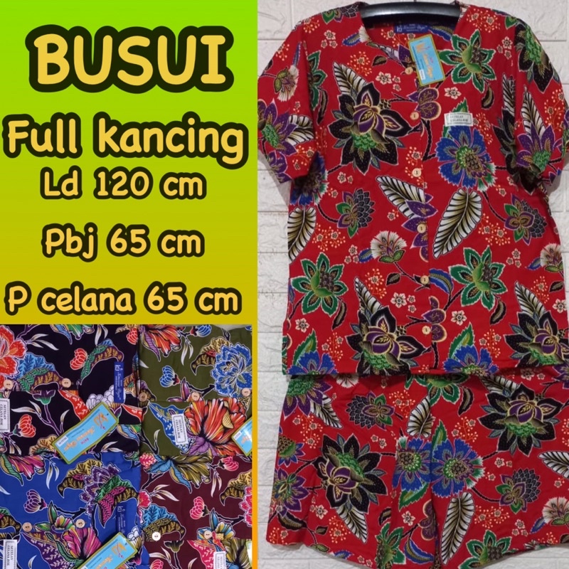 Setelan Celana Jumbo Kencana Ungu label biru