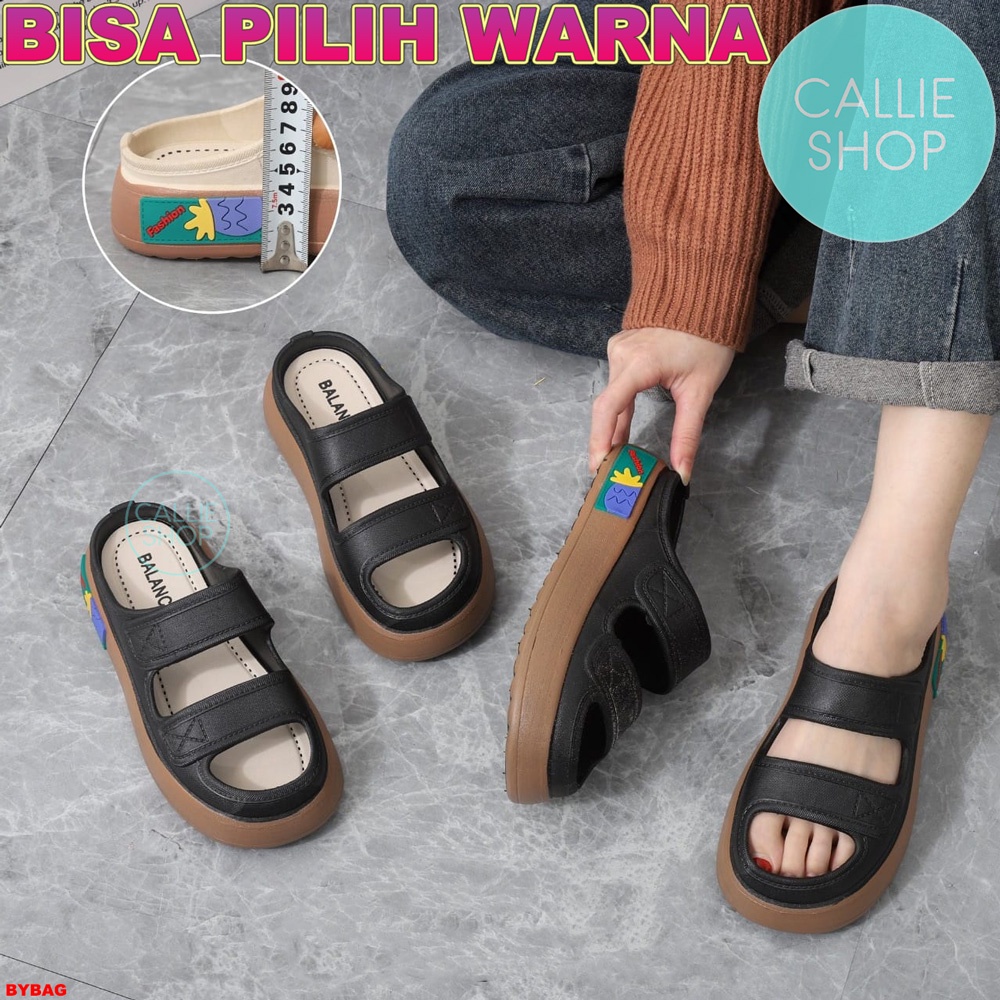 Sandal Bustong Tebal Jelly Mules Platform 029-2 1A BT2PLS