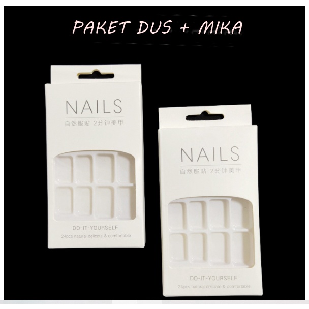NAIL BOX / KOTAK KUKU PALSU (kotak mika) BISA UNTUK USAHA NAIL ART praktis tidak perlu lem