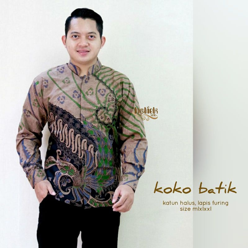 kemeja koko batik lapis furing batik solo koko trendy