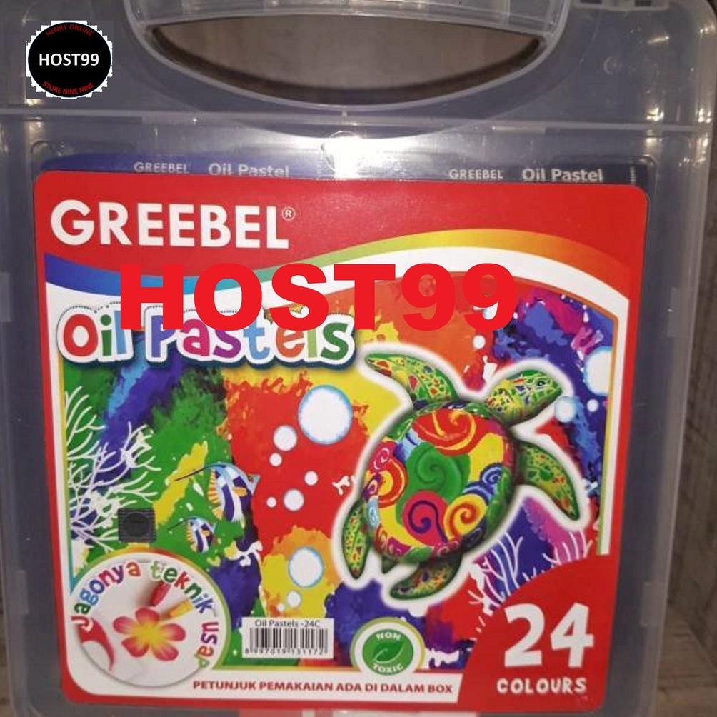 

New - KRAYON WARNA 24 WARNA GREBEL CRAYON OIL PASTELS 24 COLOR GREEBEL ,,