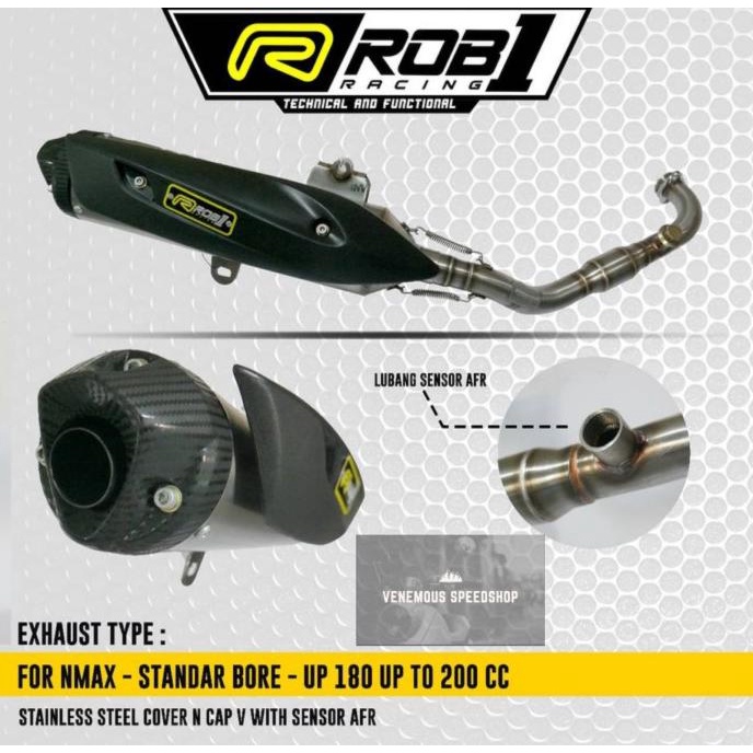 Knalpot Rob1 Nmax Bore Up 180CC - 200CC Vcap