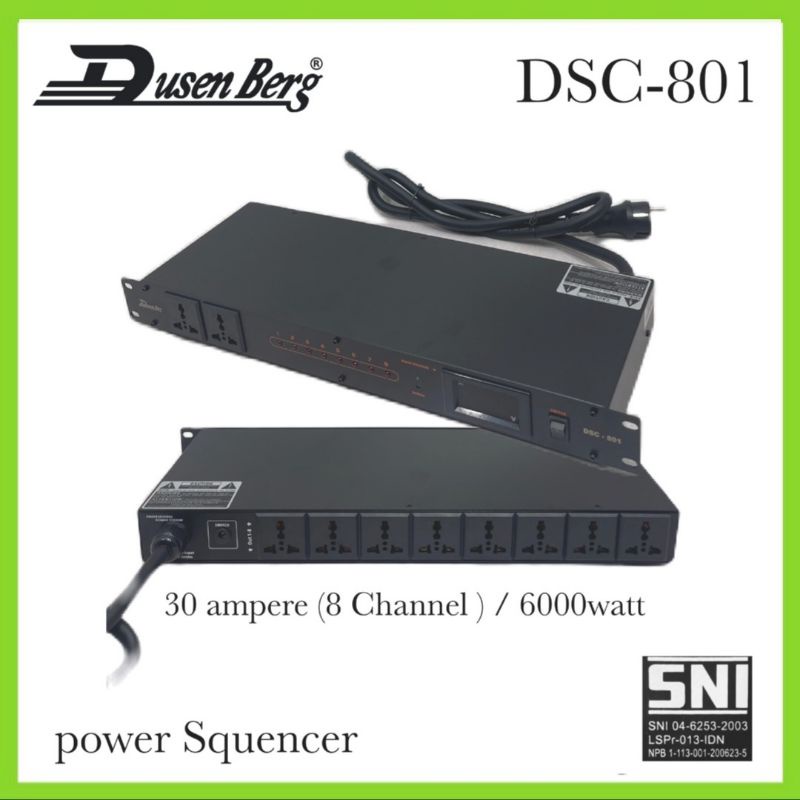 Power Squencer 8 Channel DUSENBERG DSC 801 Garansi 2 Tahun SNI Original