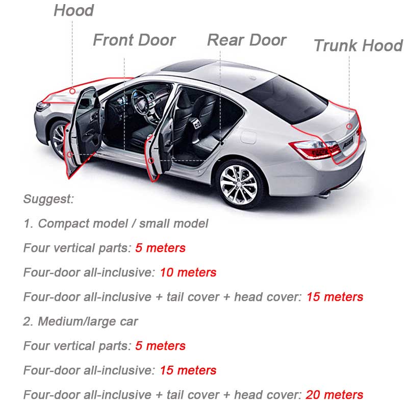 Lis Karet Seal List Peredam Pelindung Pintu Mobil Besi Jepit Car Door Line Guard