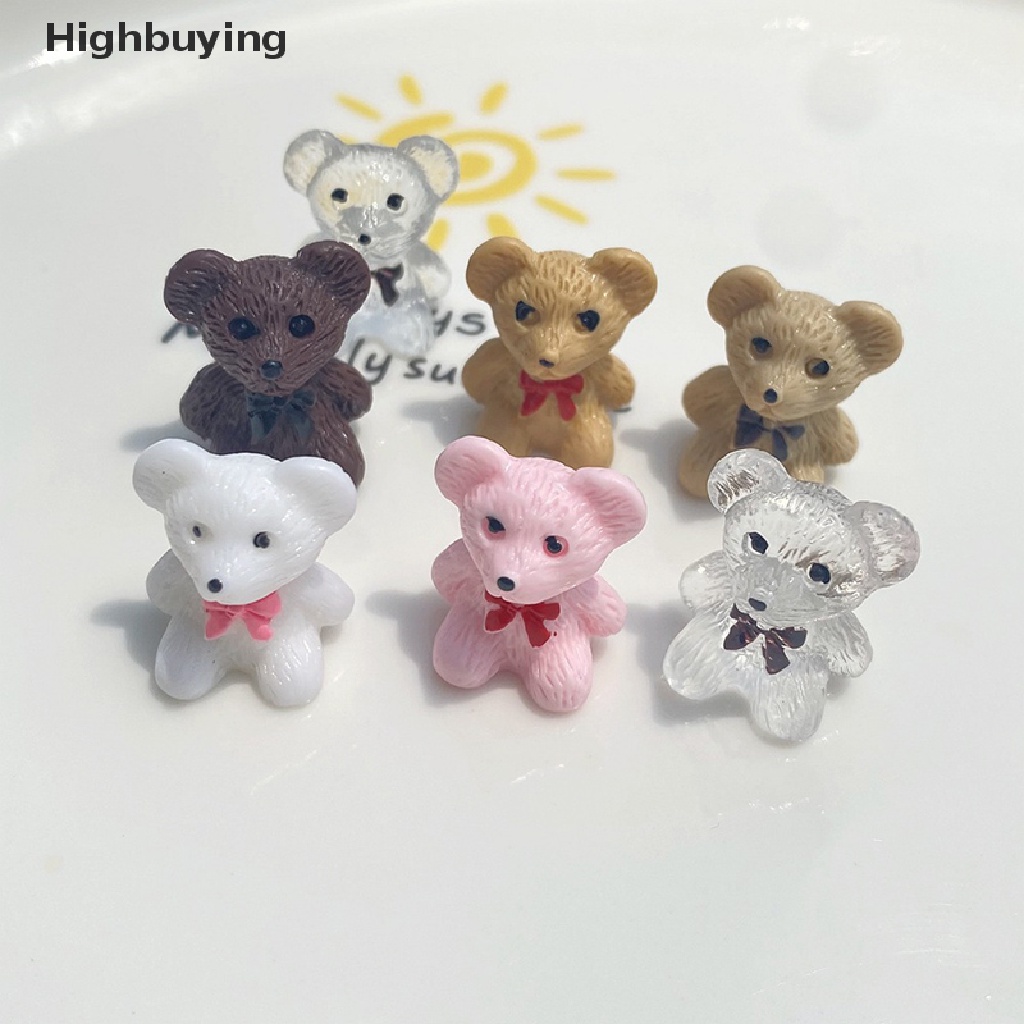 Hbid 10Pcs DIY Mini Little Sitg Bear Mainan Perhiasan Miniatur Aksesoris Rumah Boneka Glory