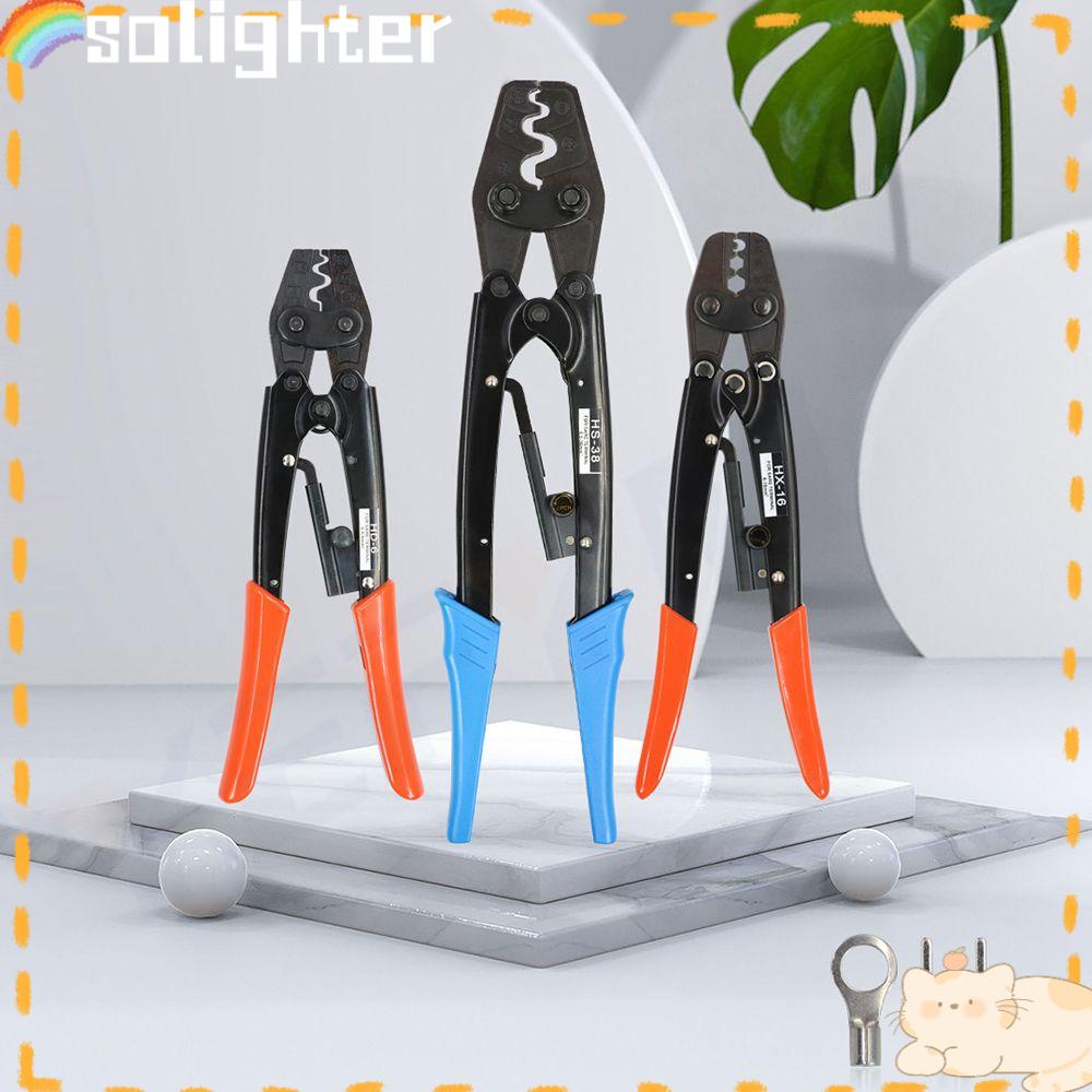 Solighter Ferrule Crimp Set Alat Tukang Listrik Manual Konektor Insert Spring Ferrule Crimper Plier Wire Crimper Tool