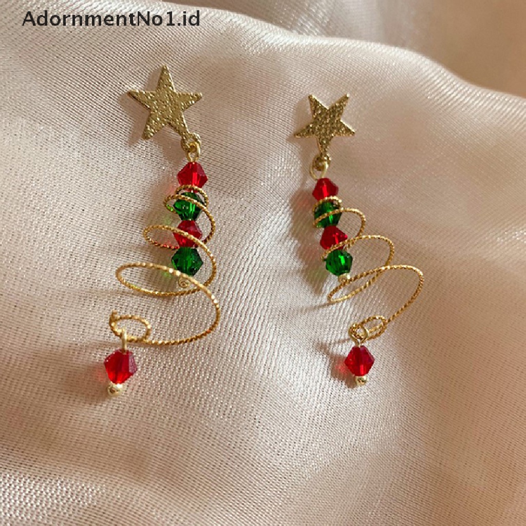 [AdornmentNo1] Statement Anting Pohon Natal Untuk Wanita Santa Claus Snowman Drop Earrings Perhiasan Gadis Hadiah Natal [ID]