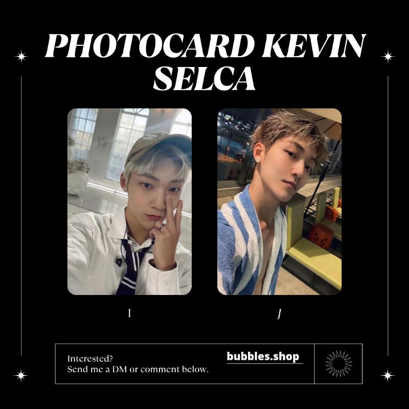 PHOTOCARD UNOFFICIAL KEVIN THE BOYZ SELCA