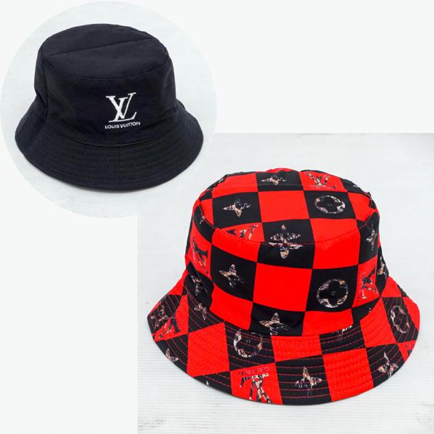 Topi Bucket Hat LV Monogram Import Mirror / Bucket Hat Bolak Balik