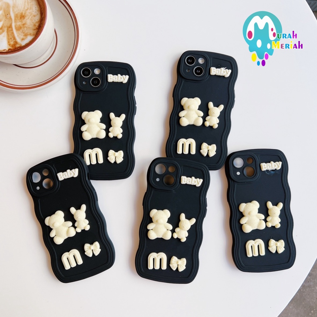 Y026 SOFTCASE 3D KARAKTER RABBIT MODEL GELOMBANG WAVE FOR VIVO Y12 Y15 Y17 Y15S Y01 Y16 Y02S Y20 Y12