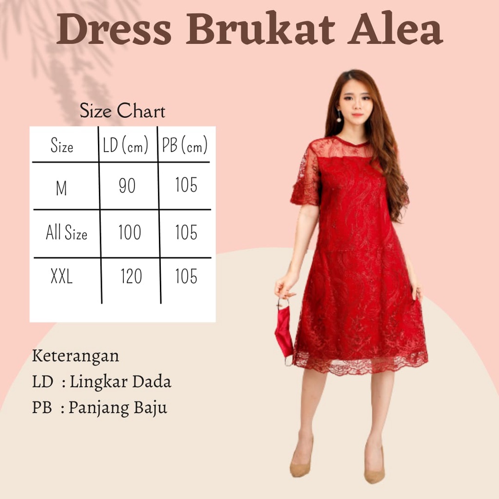 DRESS BRUKAT ALEA PESTA WANITA