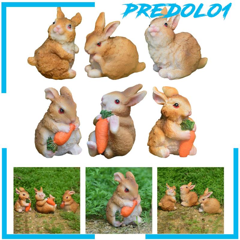 [Predolo1] 3buah Patung Taman Peri Kelinci Untuk Pot Bunga Planter Pot Ornamen