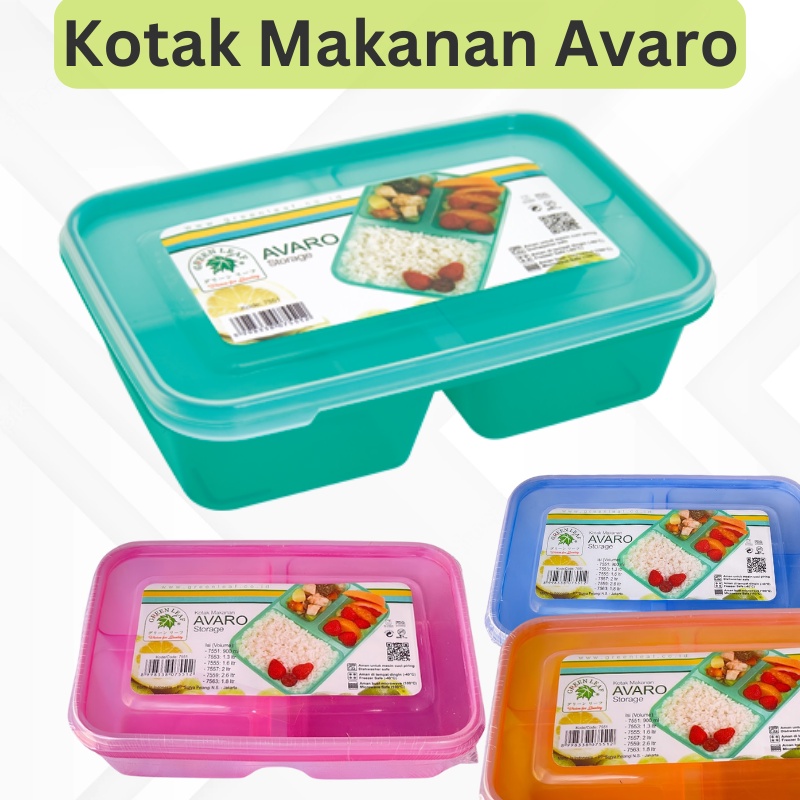 Kotak Makan Sekat 3 - Kotak Makanan Avaro 900ml