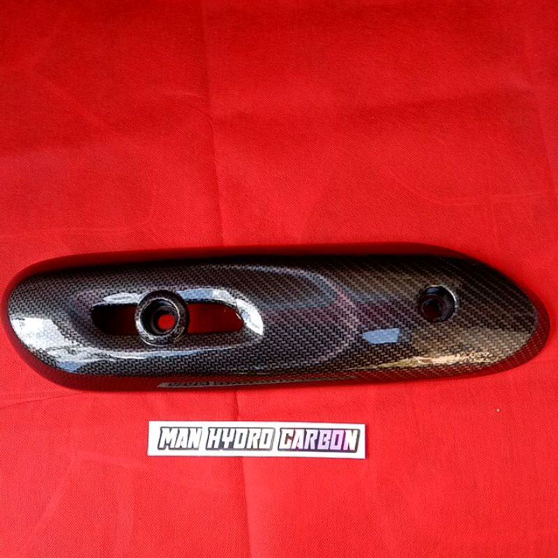 (WTP CARBON) TEMENG CARBON HONDA SCOOPY ALL NEW TH 2019/COVER KNALPOT SCOOPY/TUTUP KNALPOT CARBON SC