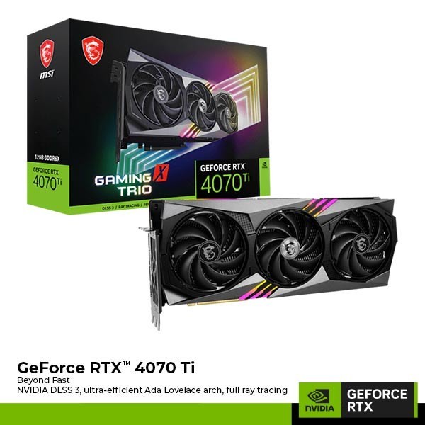 VGA Card NVIDIA MSI Geforce RTX 4070 Ti Gaming X Trio 12GB DDR6X