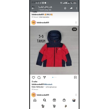 Jaket Anak Preloved eider Kdsbr