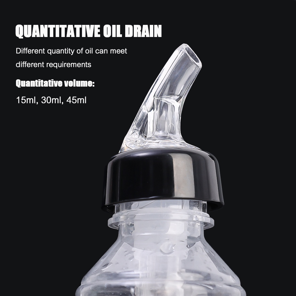 15/30/45ml Penuang Anggur Kuantitatif Plastik Mengukur Botol Minyak Spout Alkohol Botol Stopper Dispenser Cairan Cocktail Tools Bar Aksesoris Dapur