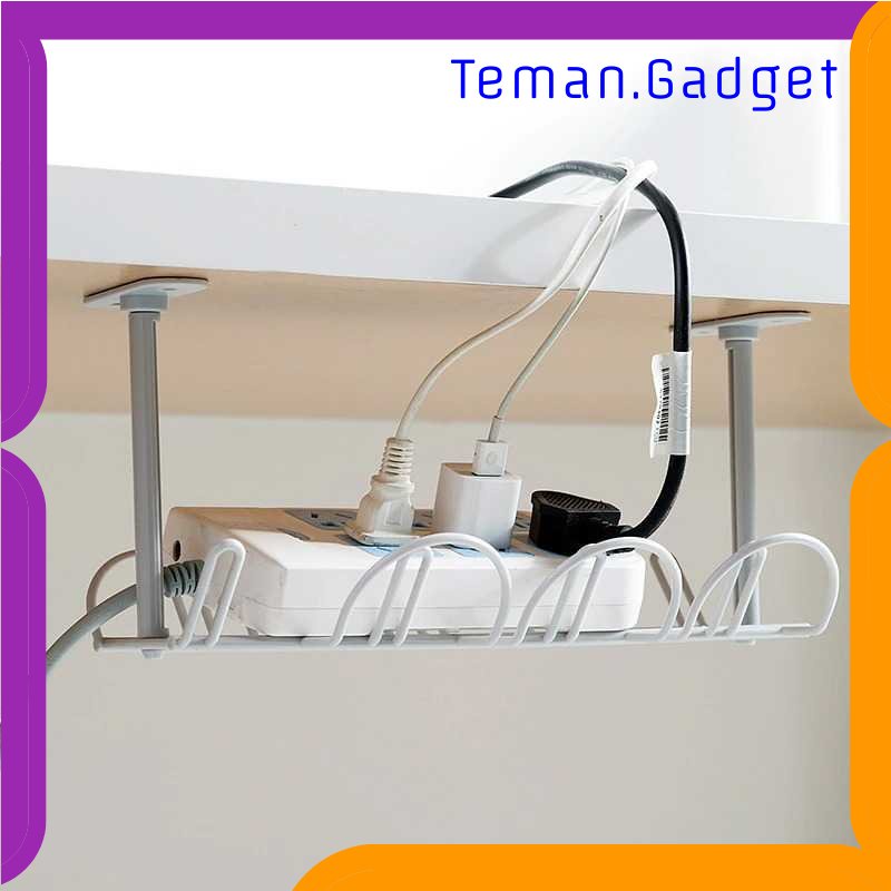 TG-RAK HOURONG Rak Gantung Bawah Meja ABS Under Table Storage Cable Organizer - WMT22