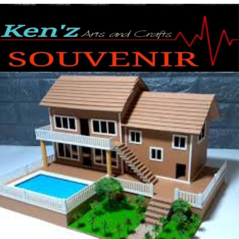 

diorama rumah elite kardus 039.. prakarya kardus /kerajinan tangan 28x28