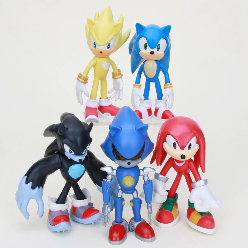 Figure Sonic The hedgehog Topper Cake mainan Figure set