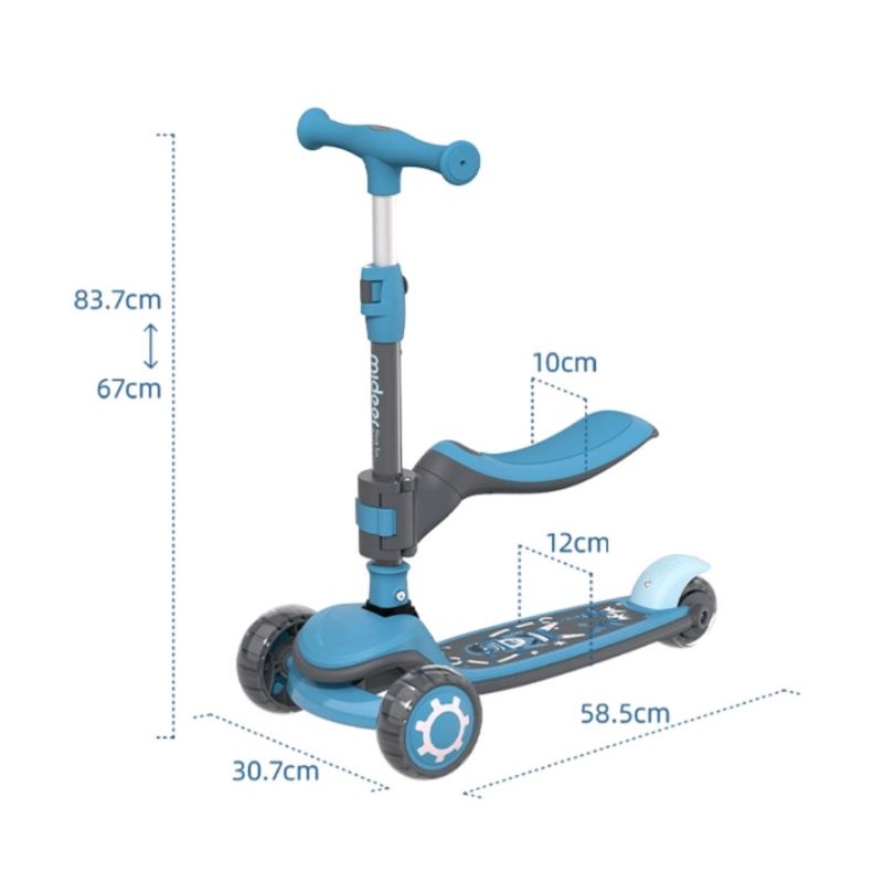 Mideer Scooter 3in1 seat Mideer scooter anak roda 3 |mainan Skuter Anak roda 3in1 Mideer MD6001