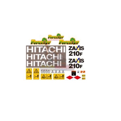 Stiker Excavator HITACHI Zaxis 210F Forester.