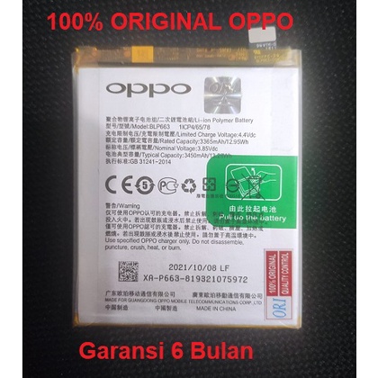 Baterai Battery Oppo R15 BLP663 Original100%