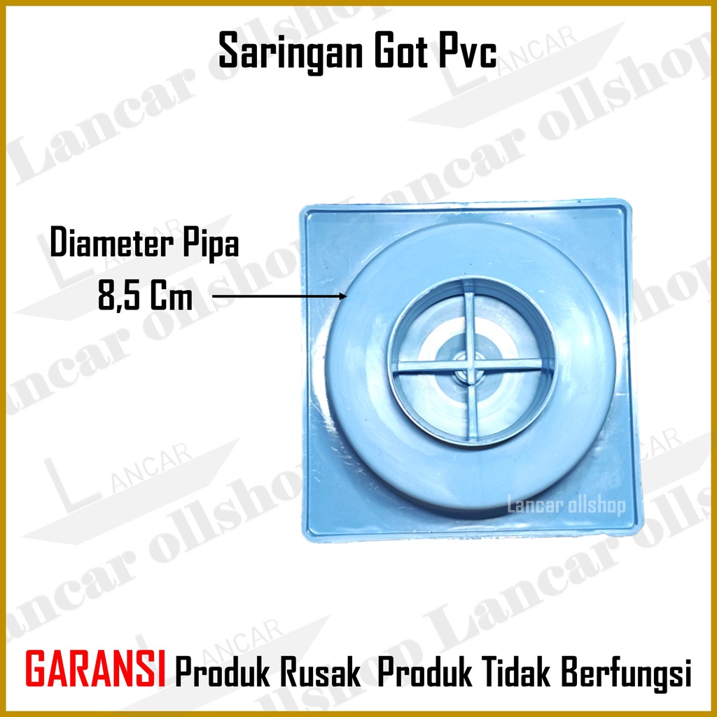 Saringan Got / Sarangan Got Pembuangan Saluran Air Kamar Mandi PVC / Floor Drain Plastik Tebal