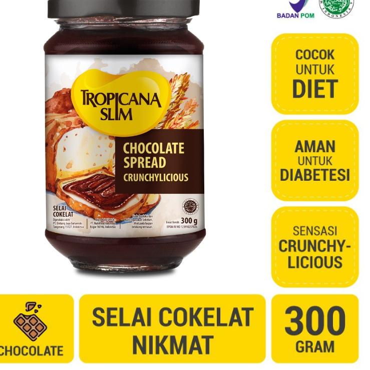 

12.12 Fasion sale Tropicana Slim Chocolate Spread 300g - Selai Cokelat Nikmat Tanpa Gula Pasir !