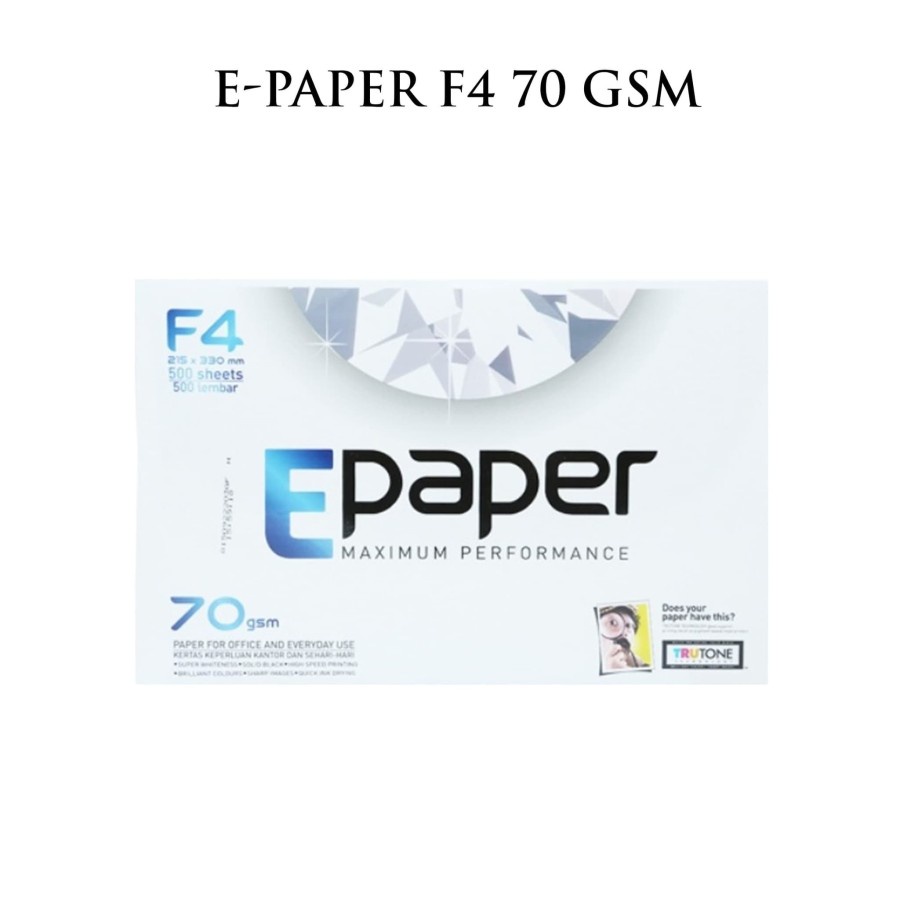 Kertas Fotocopy HVS EPaper E-Paper F4 Folio 70 Gram Gsm Gr 70Gr