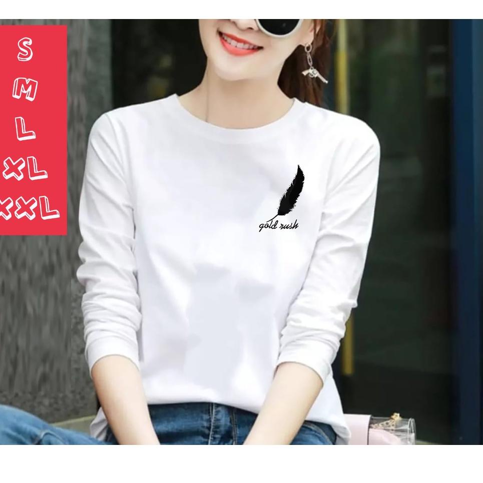 BISA COD ~ BAJU ATASAN GOLD RUSH (S,M,L,XL,XXL) TERBARU ~ BAJU LENGAN PANJANG KEREN KEKINIAN DAN TER