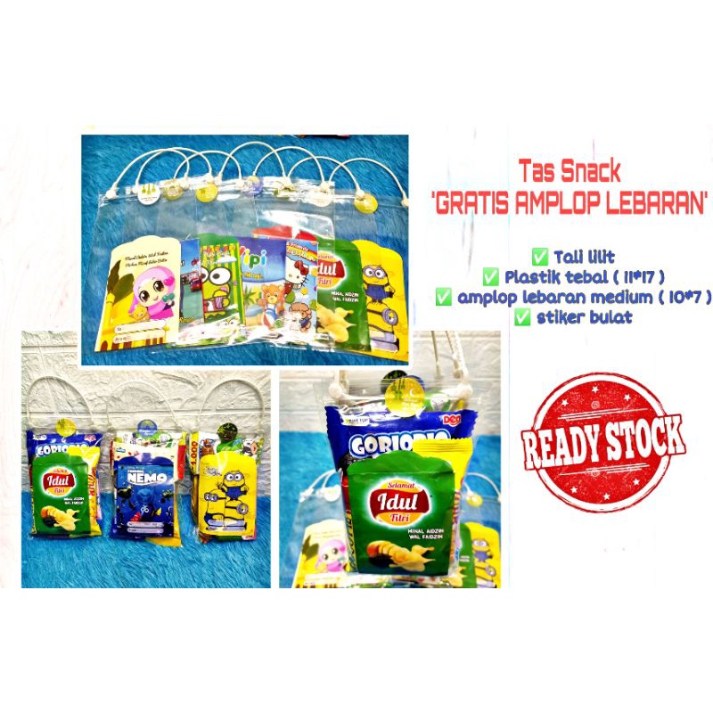 

Tas Snack lebaran isi 10 pcs /plastik tas THR idul Fitri /hadiah untuk anak/ tas Snack idul Fitri