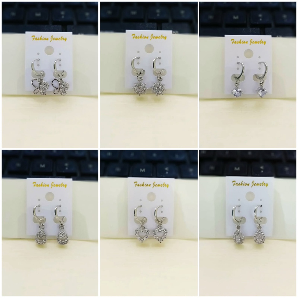 AV63 Grosir Anting Rumbai Dewasa Juntai Permata