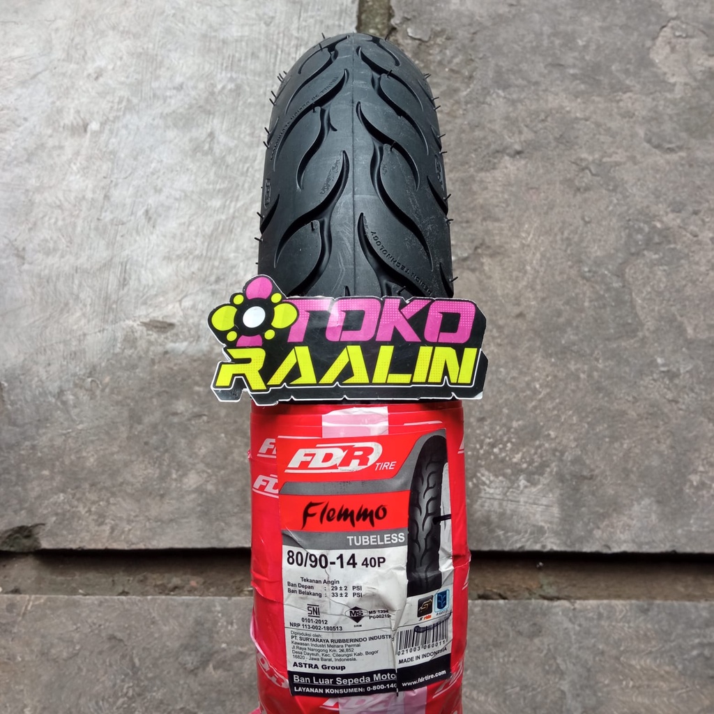 Ban Luar Ban Motor Tubles FDR 14 80/90 80 90 14 Type flemmo