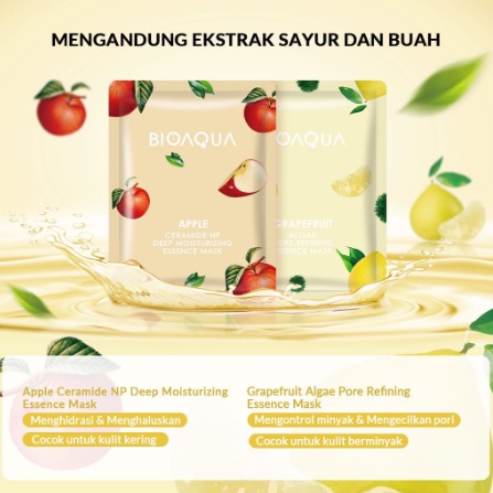 BIOAQUA sheet mask FRUIT SERIES | Hydrating Essence face Mask Brightening Moisturizing skin care anti aging