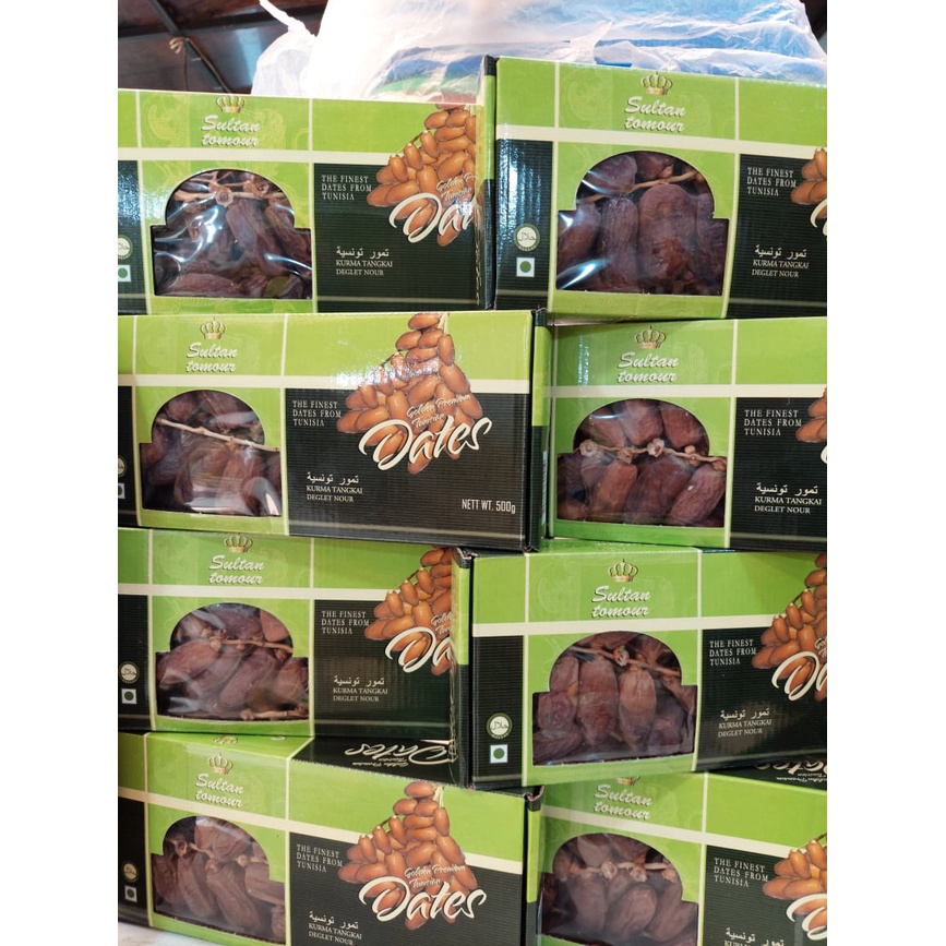 

QH Kurma Palm Fruit //Kurma Tangkai 500gr KEMASAN DUS /Kurma palm tunis tangkai (exp2025)