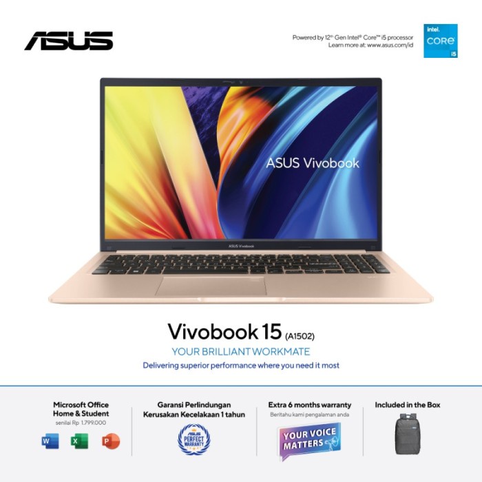 Asus VivoBook 15 A1502ZA-VIPS551 Touch i5 1235U 8GB SSD 512GB W11+OHS