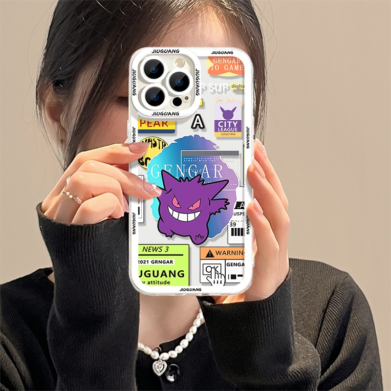 IPHONE Soft Case Lucu Silikon Kompatibel Untuk Iphone13 14 11 12 Pro Max XS XR X8 7 6S Plus Casing Ponsel Mini TPU Transparan Shockproof Clear Cover