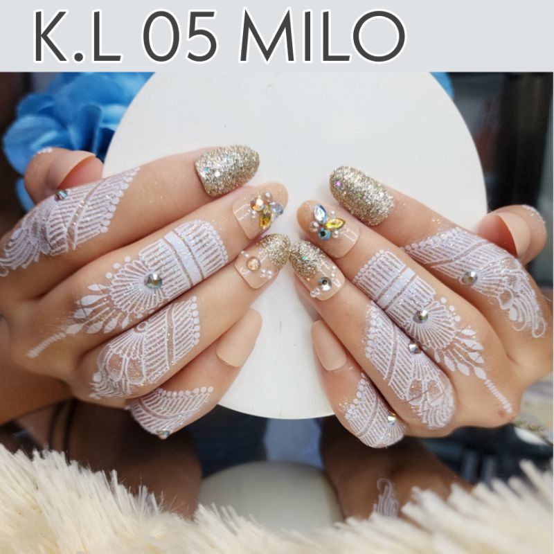 [POM] KUKU PALSU HAND MADE POMPOM UNTUK WEDDING LAMARAN FREE TOOLKIT BISA PILIH SIZE KIRIM HARI YANG SAMA