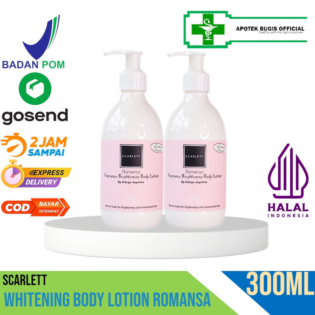 Scarlett Whitening Body Lotion Romansa 300 ml