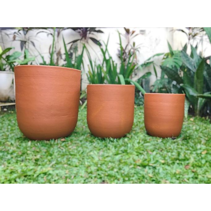 Pot Terakota Gerabah Terracotta Kapsul Besar