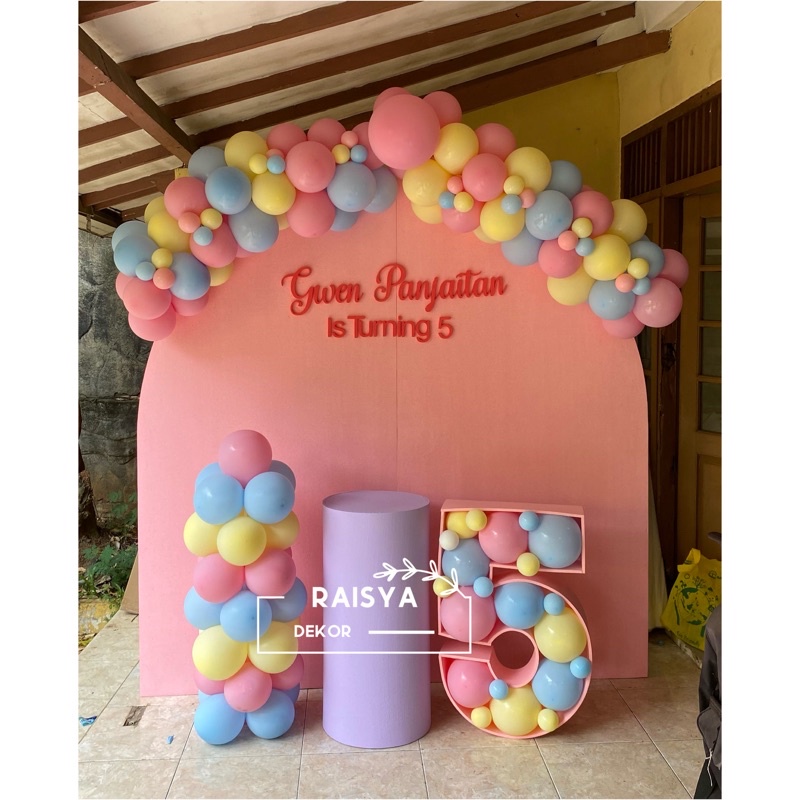 Backdrop Ulang Tahun 2x2m styrofoam